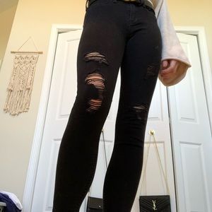 Black Hollister Low Rise Jeans